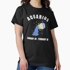 Aquarius star sign Classic T-Shirt