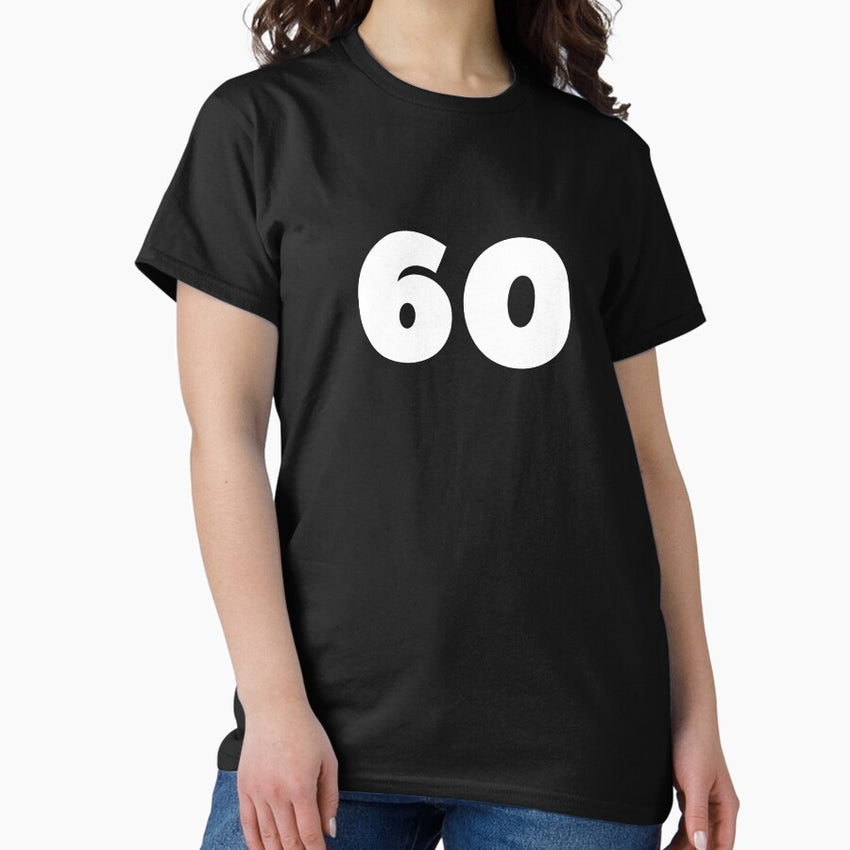 60 Number Sports Football Soccer Fan Gift Classic T-Shirt