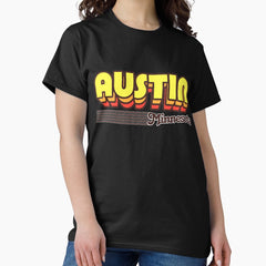 Austin, Minnesota | Retro Stripes Classic T-Shirt