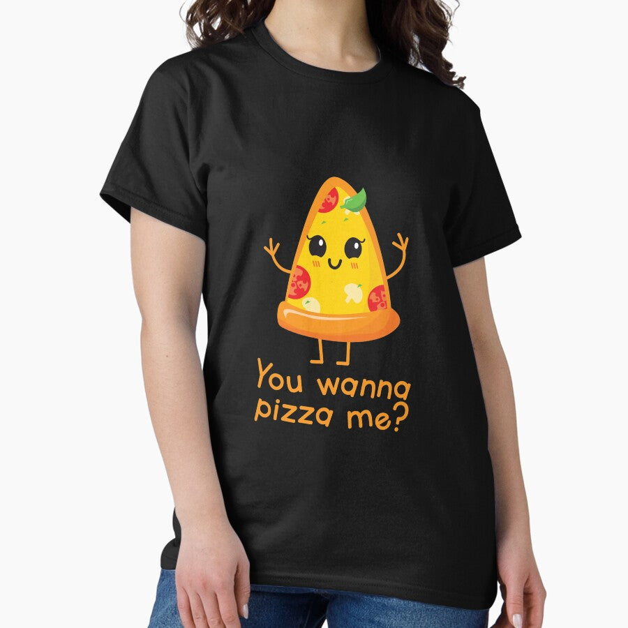 You Wanna Pizza Me Cute Funny Pizza Slice for Pizza Lovers Classic T-Shirt