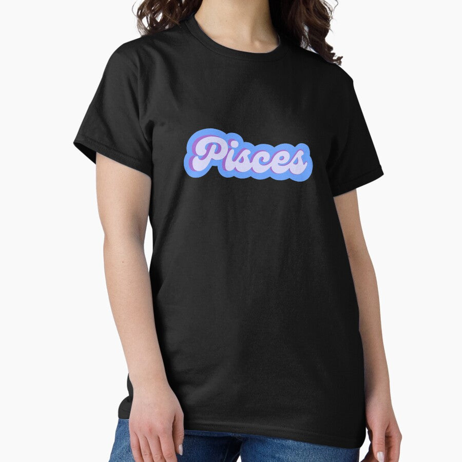Zodiac Star Sign Pisces Horoscope Sicker Classic T-Shirt