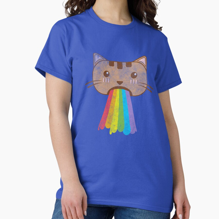 Vintage Rainbow Cat Vomit Classic T-Shirt