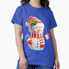 Adorable Cute Snowman Classic T Shirt