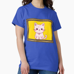 Framed Pink Kitten. Classic T-Shirt