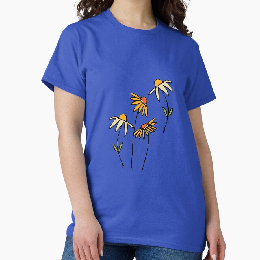 wild floral blue Classic T-Shirt