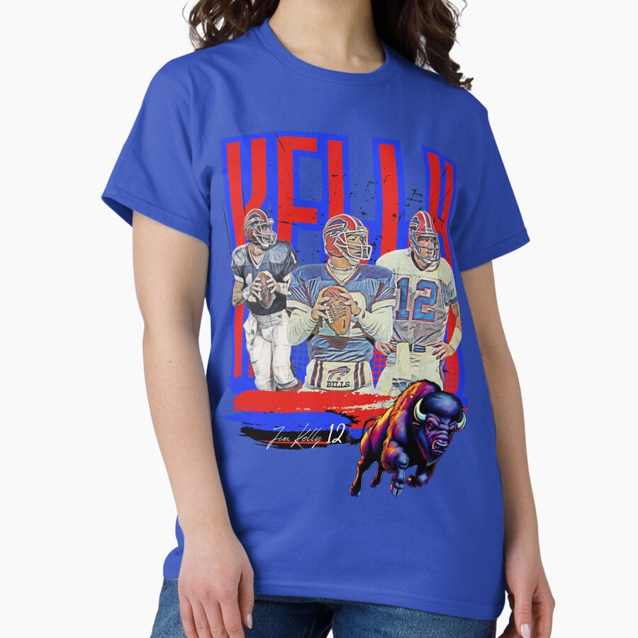 Jim Kelly Buffalo Bills Legendary Quarterback Tribute Classic T-Shirt