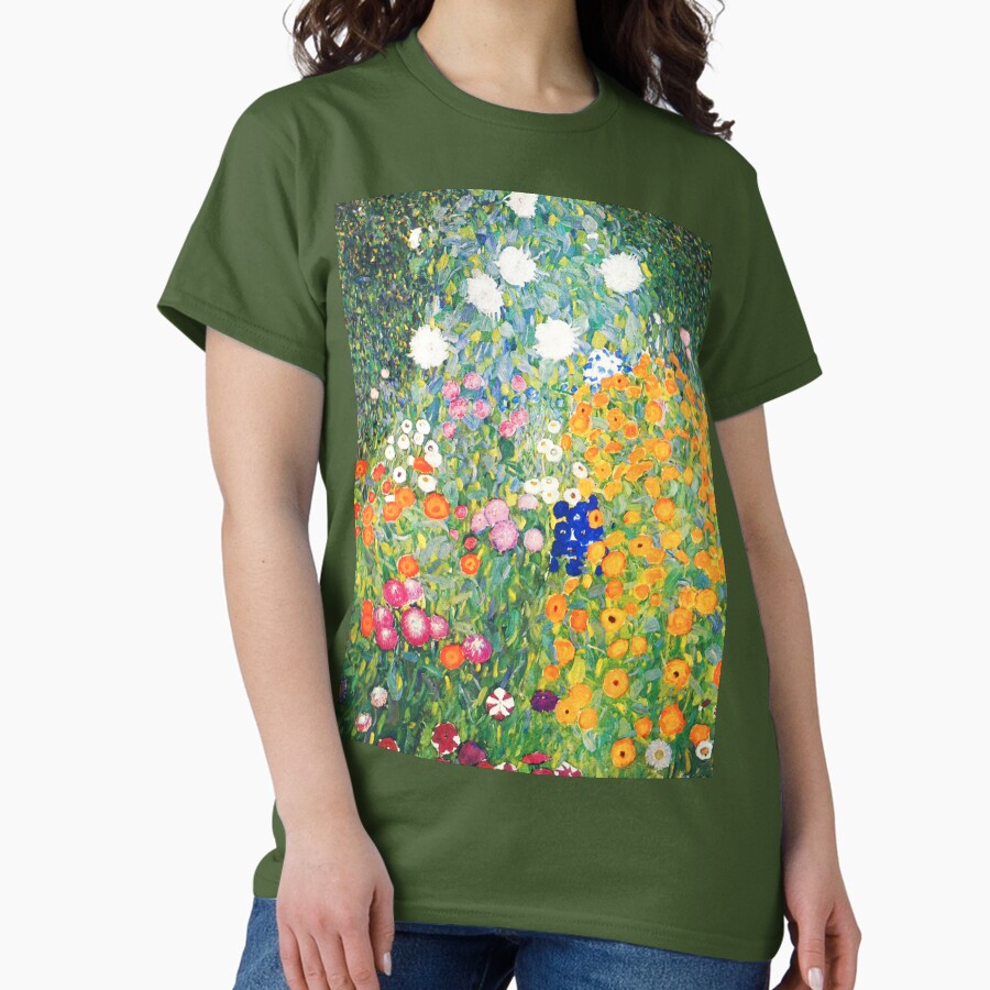 Flower Garden by Gustav Klimt Classic T-Shirt