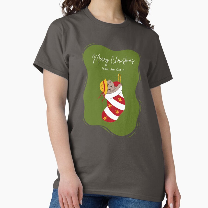 Merry Christmas From The Cat Classic T-Shirt
