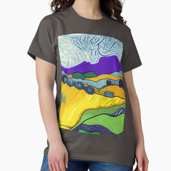 Abstract Landscape Oil Painting Fine Art Van Gogh Style Prints Colorful Unique Prints Canvas Posters Classic T Shirt