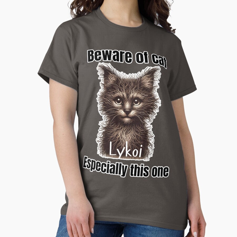 Funny Lykoi Cat Meme – Wolf Kitty Mood Classic T-Shirt