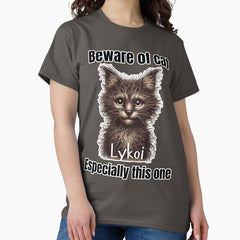 Funny Lykoi Cat Meme – Wolf Kitty Mood Classic T-Shirt
