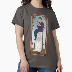 Minimalist Old Woman Haunted Mansion Portrait Classic T Shirt
