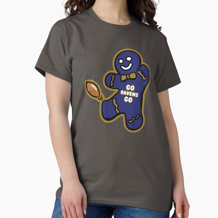 Baltimore Ravens Gingerbread Man Classic T-Shirt
