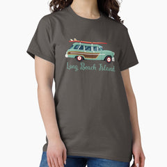 Long Beach Island Lbi New Jersey Retro Surf Wagon Classic T Shirt