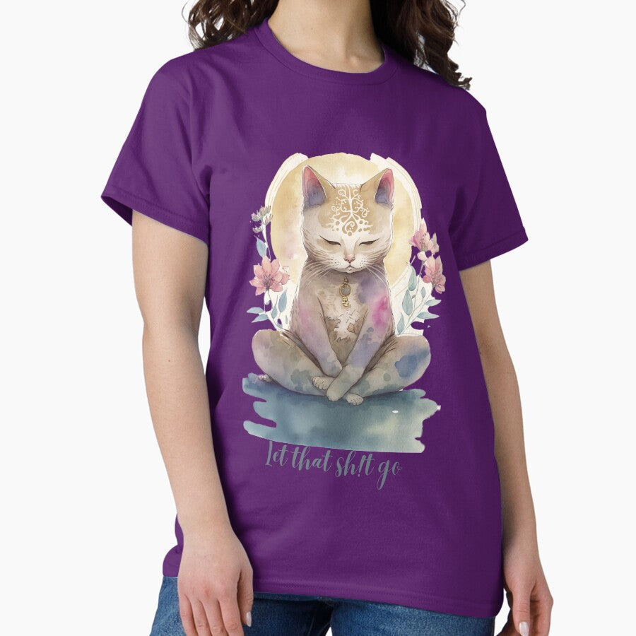 Let that Sh!t go yoga cat 11 Classic T-Shirt