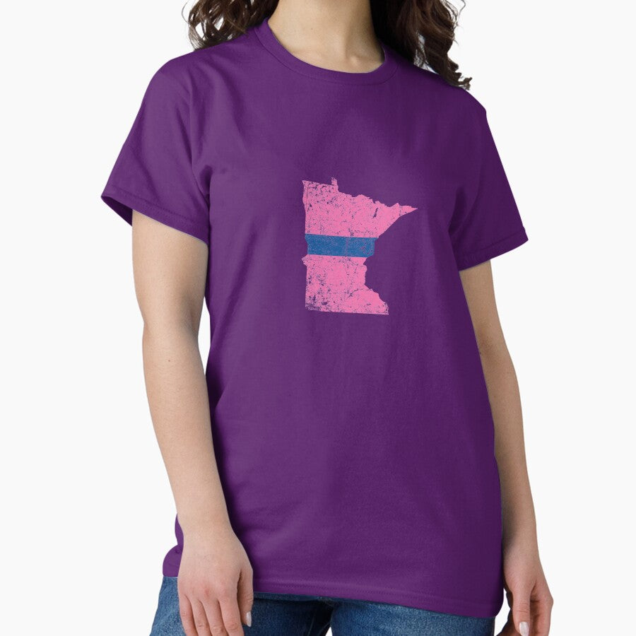 Thin Blue Line Minnesota Wives for Cops Classic T-Shirt
