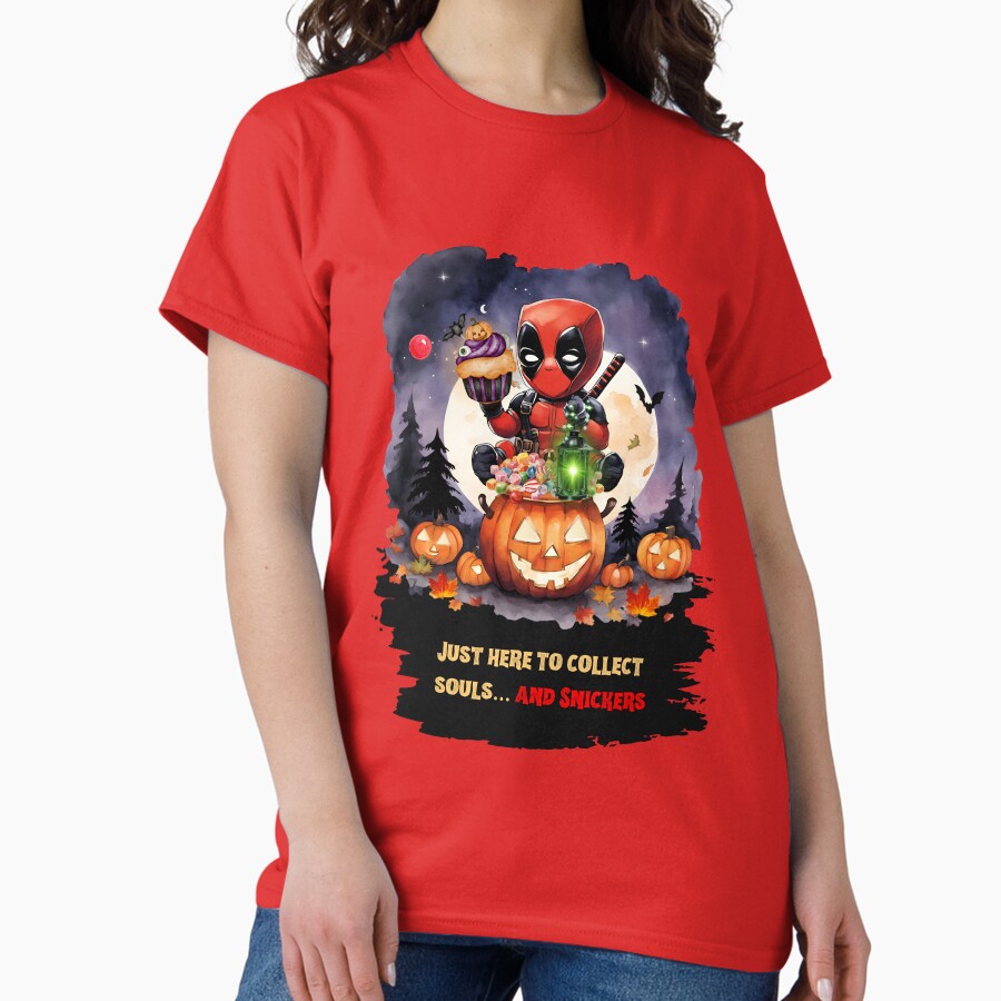 "The Sassy Assassin" Halloween, Red Superhero Design Classic T-Shirt