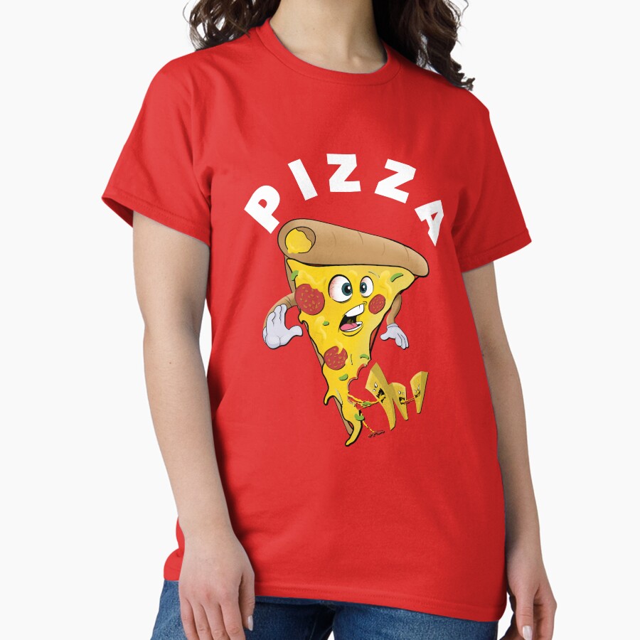Funny pizza cartoon Classic T-Shirt