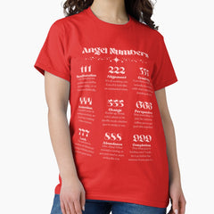 Angel Numbers Funny Spiritual Design Light Pink The Vibe Check Edit Classic T Shirt