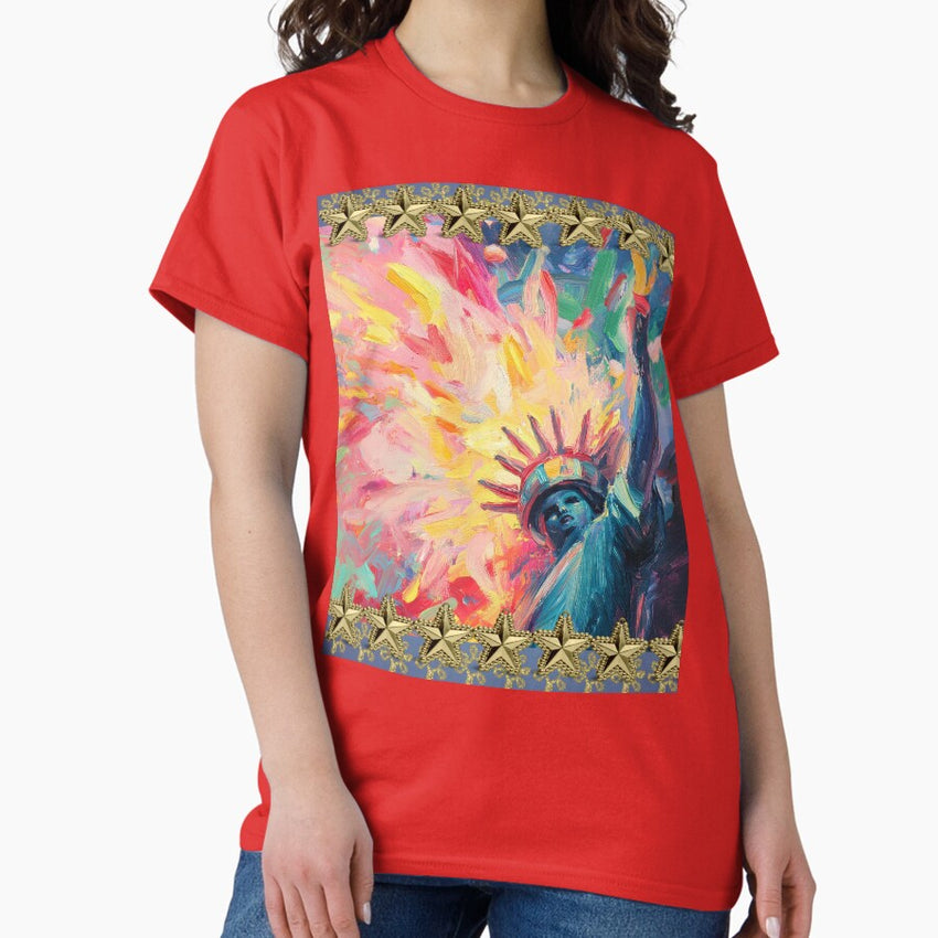 Abstract Statue Of Liberty Classic T Shirt