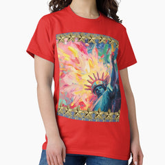 Abstract Statue Of Liberty Classic T Shirt
