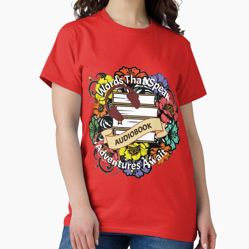Audiobook Adventures Await Classic T Shirt
