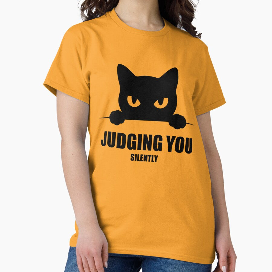 FUNNY CAT - JUDGING YOU SILENTLY Classic T-Shirt