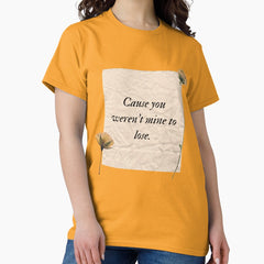 August Taylor Swift Folklore Lyrics Classic T Shirt