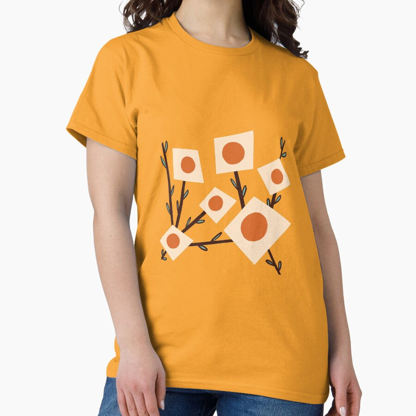 Yellow Square Flower Bouquet Classic T-Shirt