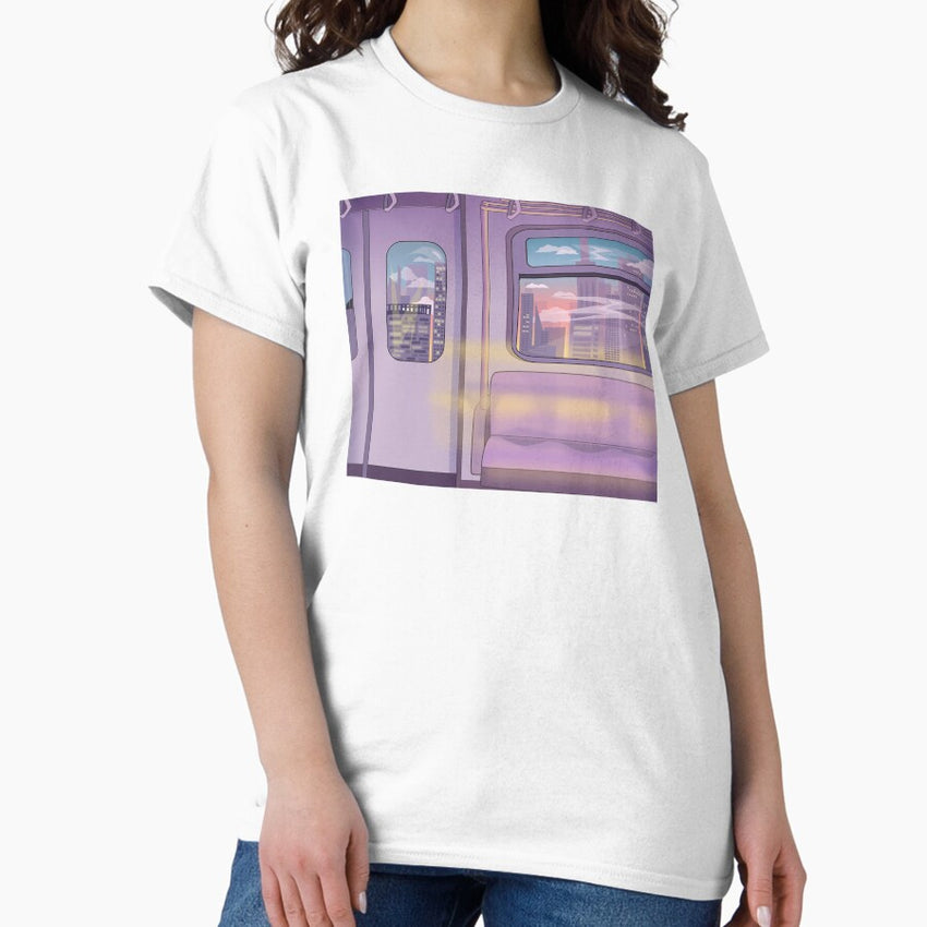 Anime Subway Scenery L Anime Aesthetic Classic T Shirt
