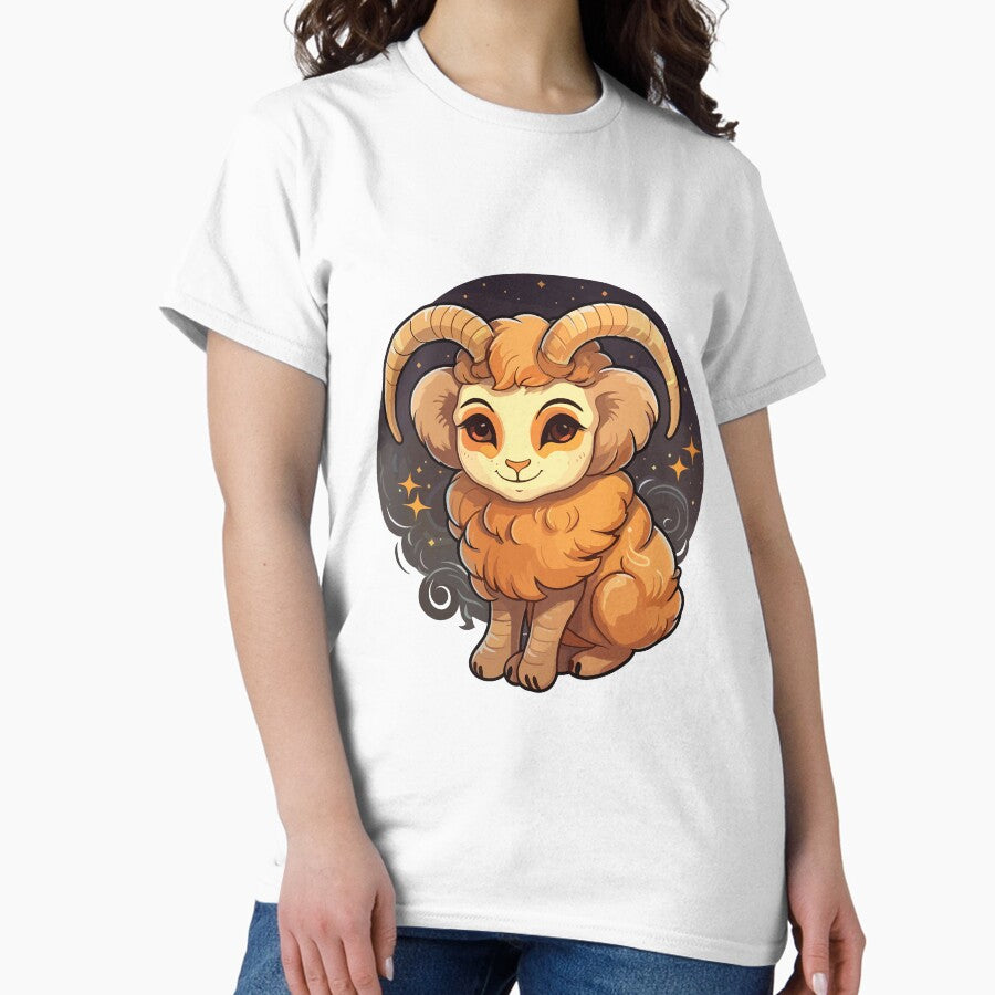 Celestial Sparks Illuminating Aries Colorful Nature Classic T Shirt