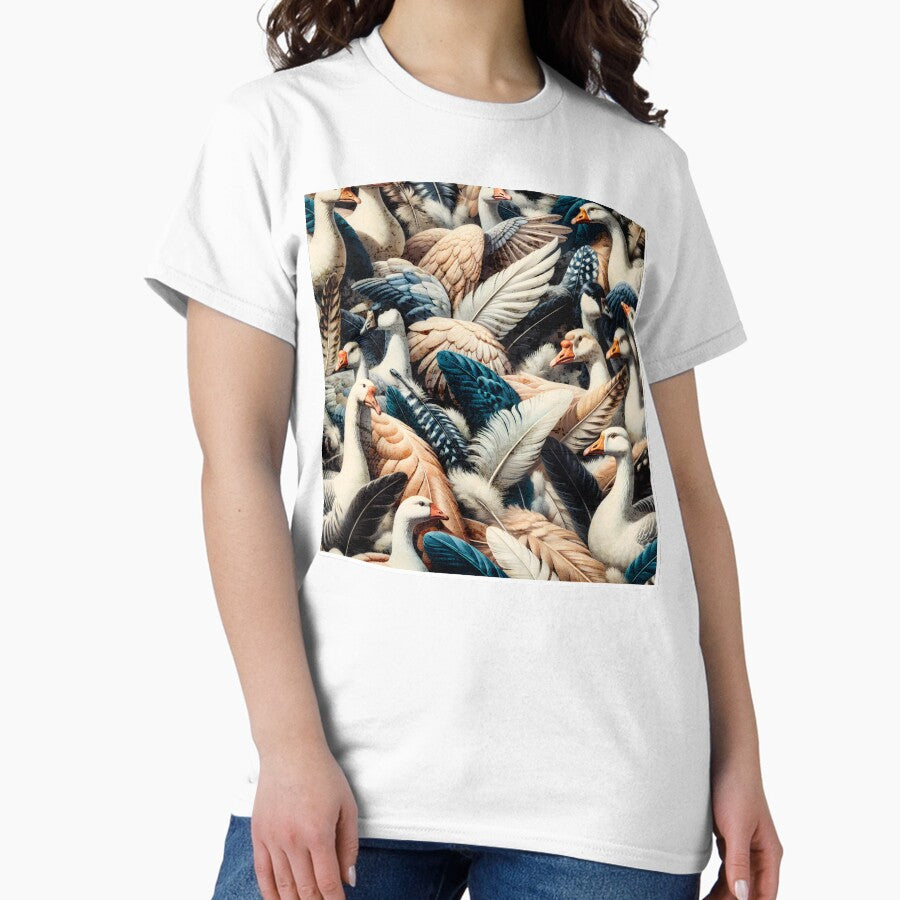 Goose And Feather Party Classic T Shirt