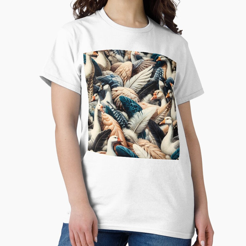 Goose And Feather Party Classic T Shirt