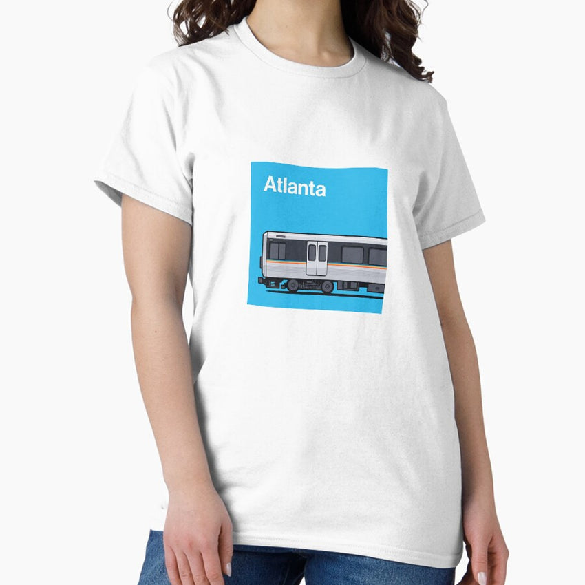 Atlanta Cq311 Series Cyan World Train Side Usa Classic T Shirt