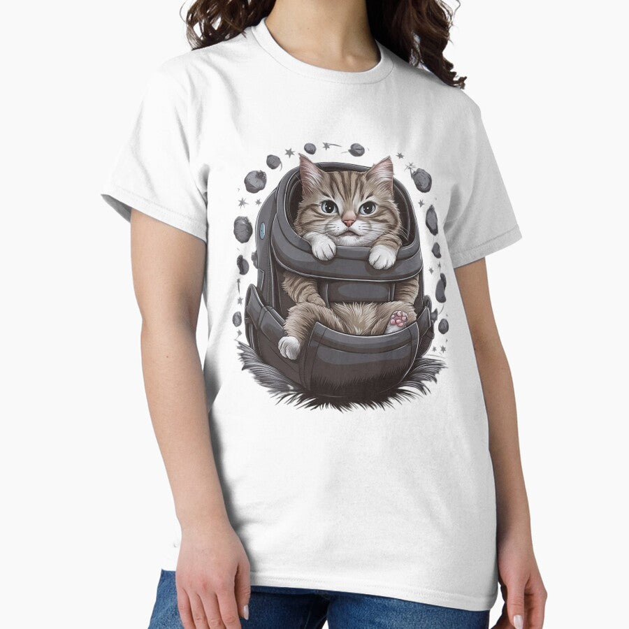 Cat in Baby Carrier Classic T-Shirt
