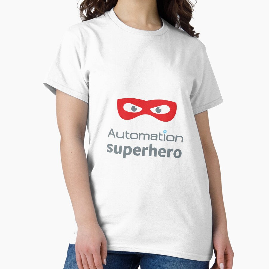Automation Superhero Mask Red Classic T-Shirt