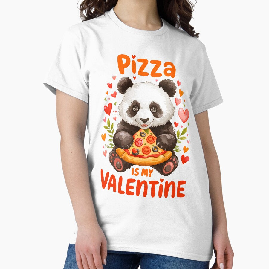 Pizza Valentine Panda Classic T-Shirt