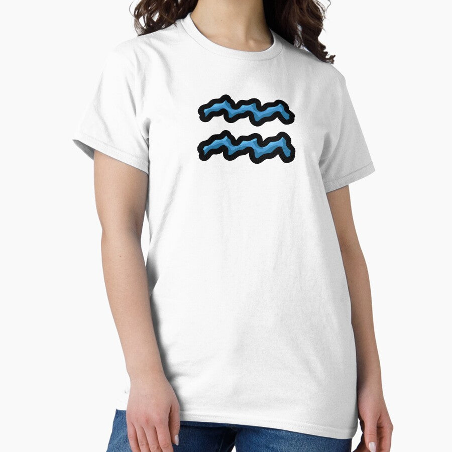 Zodiac sing Aquarius (blue) Classic T-Shirt
