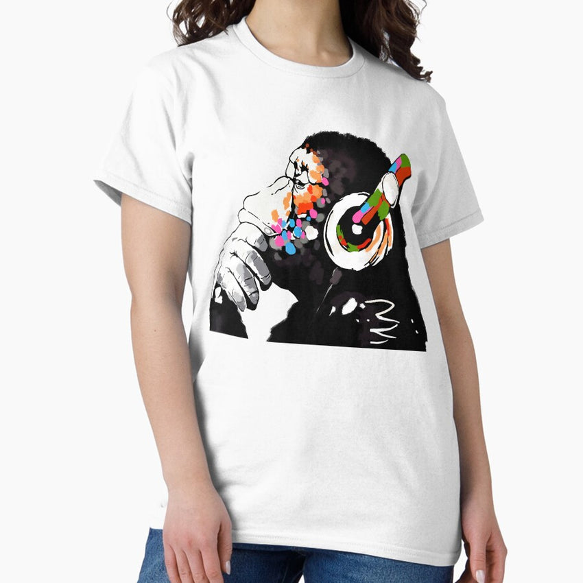 Retro Style Arts Banksy Dj The Best Monkey Poster Should Know About Classic T-Shirt