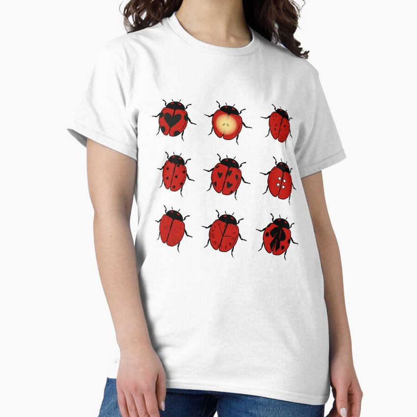 Aesthetic Ladybug Drawing Classic T Shirt