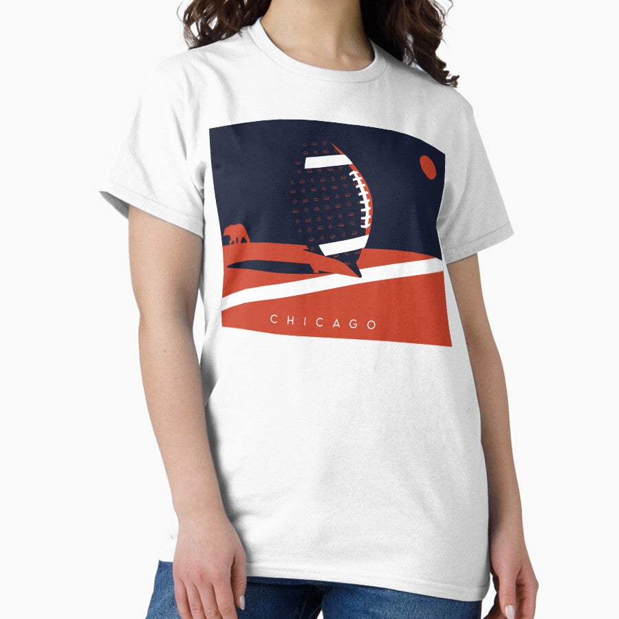Chicago, Chicago Illinois, Illinois, Football, NFC Fan Art Classic T-Shirt