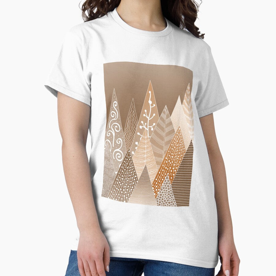 Adventure Awaits Mountain Wall Art Print Version 2 Classic T Shirt