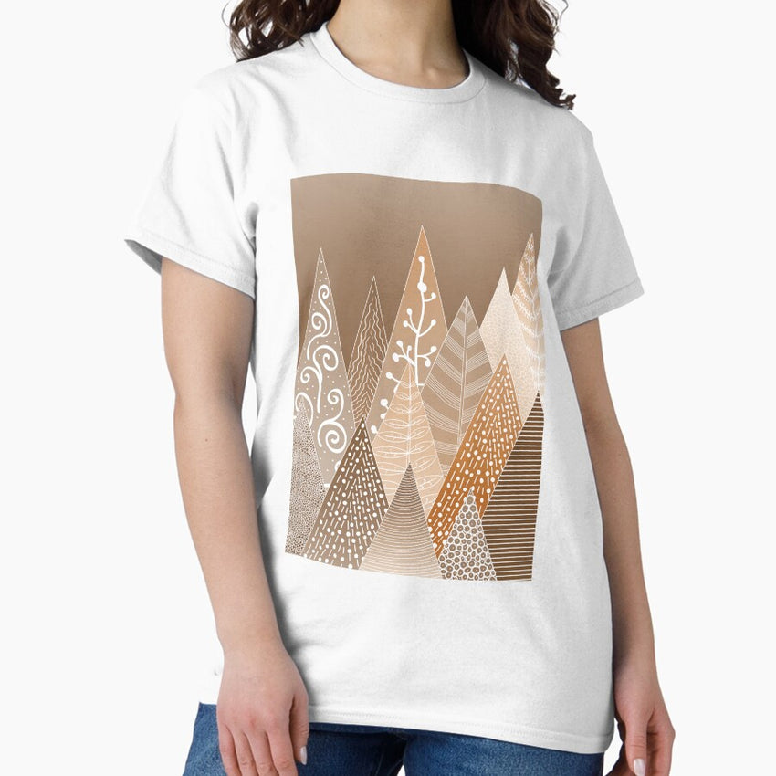Adventure Awaits Mountain Wall Art Print Version 2 Classic T Shirt