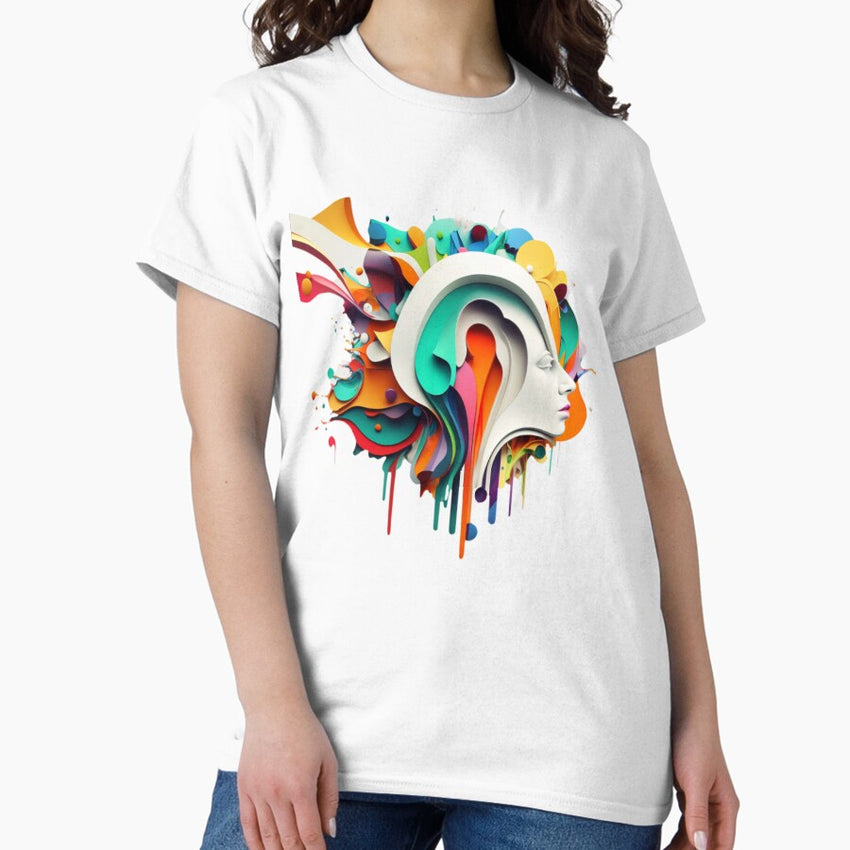 Abstract Colorful Aesthetic Positive Mindset Classic T Shirt
