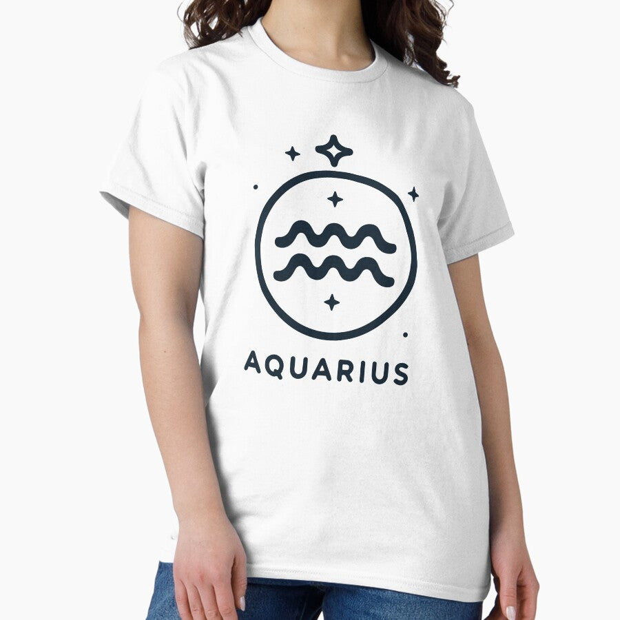 Aquarius Air Sign Illustration Classic T-Shirt
