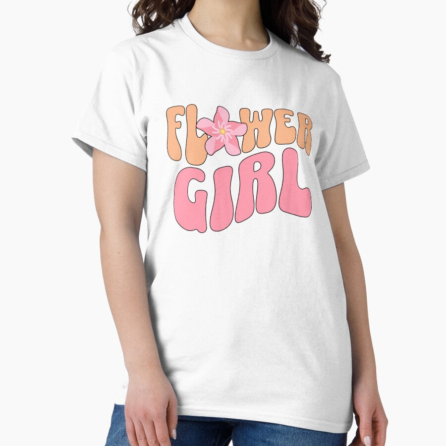 Cute Flower Girl Design Classic T-Shirt