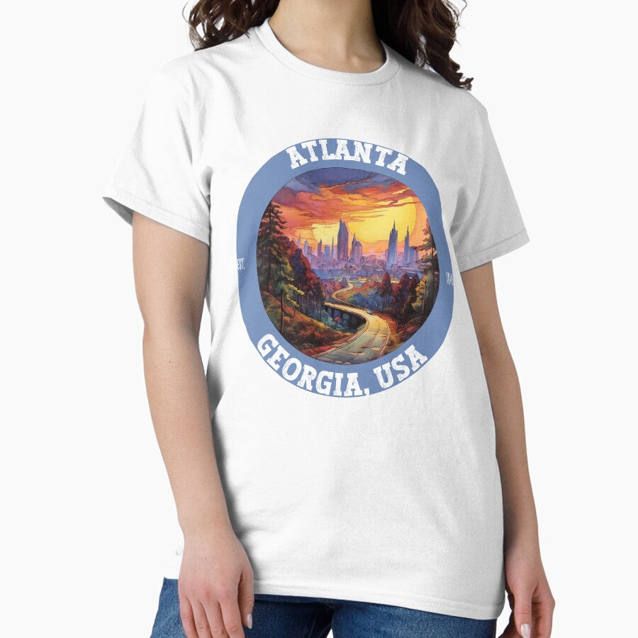 Atlanta Georgia Retro Vintage Amazing Outdoors Adventure Travel Lover Gift Souvenir Classic T-Shirt