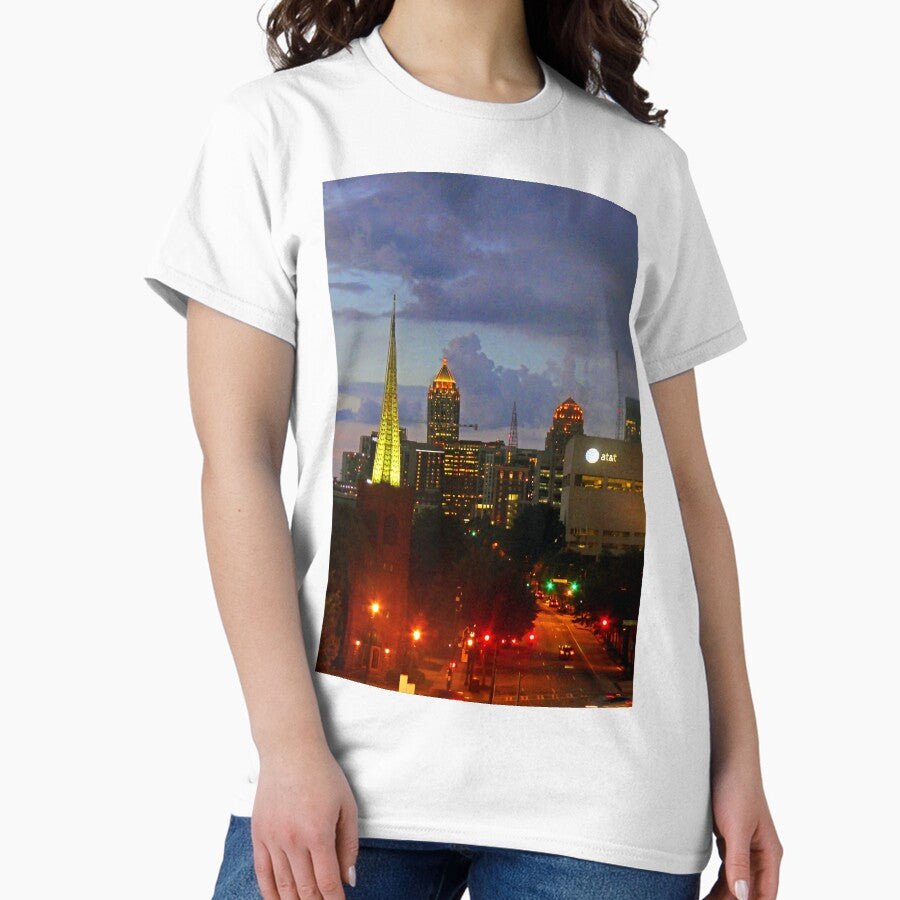 Atlanta Skyline At Night America Classic T-Shirt