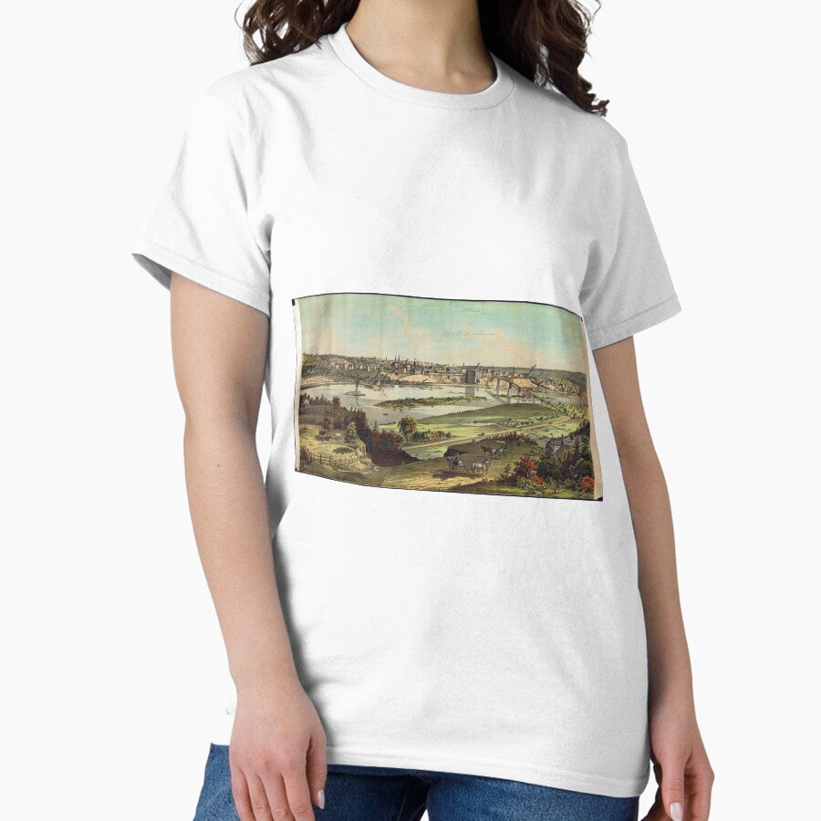 Aerial View Of St Paul Minnesota 1874 Classic T Shirt