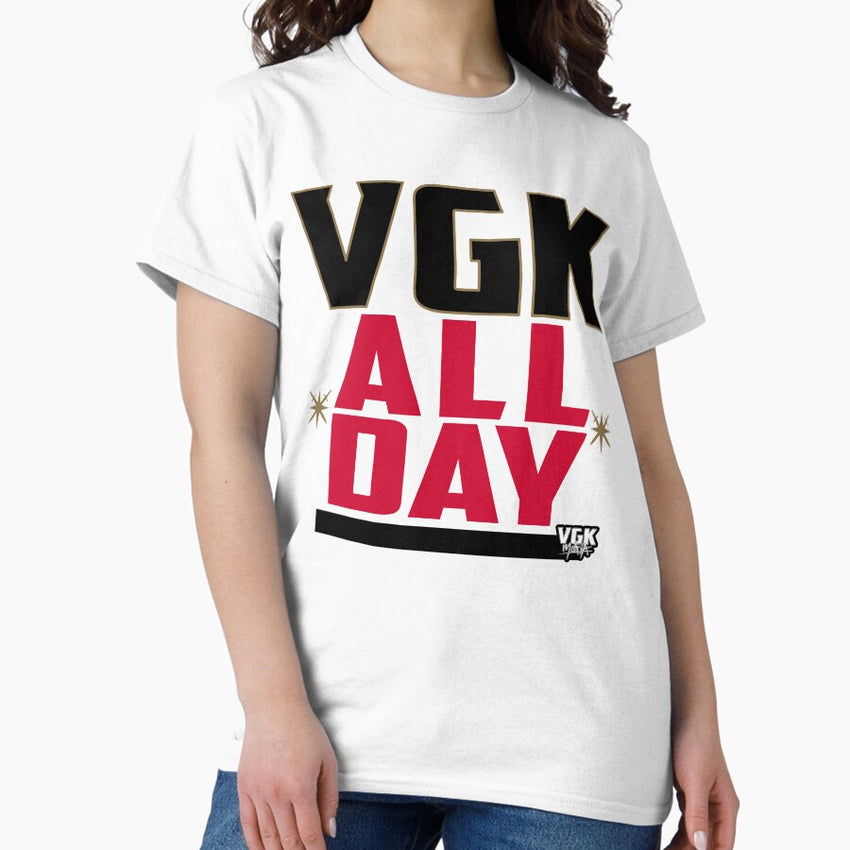 ALL-DAY: black/red on white Classic T-Shirt